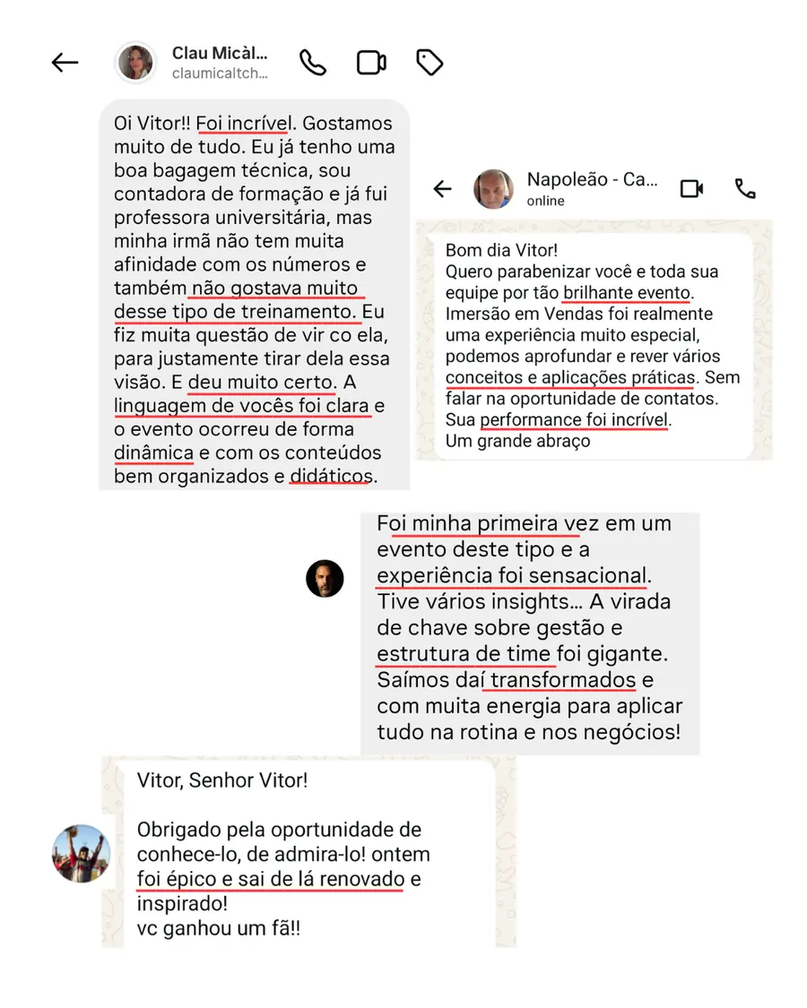 Print de depoimento de participante da Imersão (3 de 6)